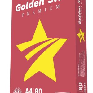 Biuro kopijavimo popierius GOLDEN STAR Premium, A4,80gsm, 500 lapų pakuotė.