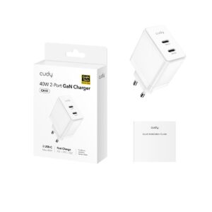 Sieninis įkroviklis Cudy CH40_EU (2x USB-C, 40W